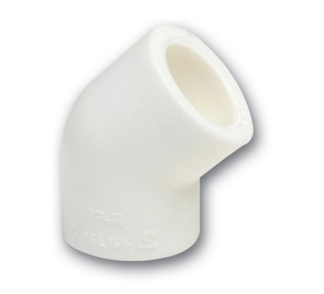 PPRC 45º Açık Dirsek (32 mm) Beyaz