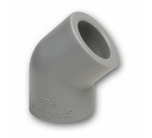 PPRC 45º Açık Dirsek (32 mm) Gri