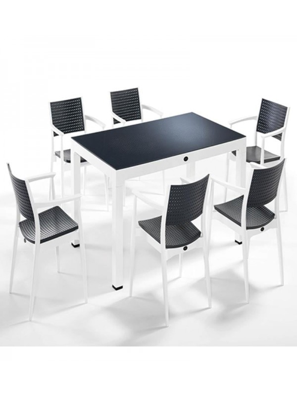 Novussi Seginus Set Beyaz-Antrasit 6 Lı&hellip;