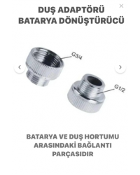 Spiral Duş Adaptörü Batarya Dönüştürücü Duş Hortum Bağlantısı 3/4 X1/2 ** 2 Adet